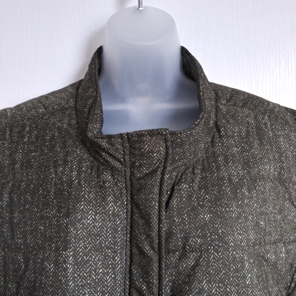 J Jill Puffer Vest Balsam Herringbone Full Zip Womens  Green 4X Plus - Picture 5 of 12